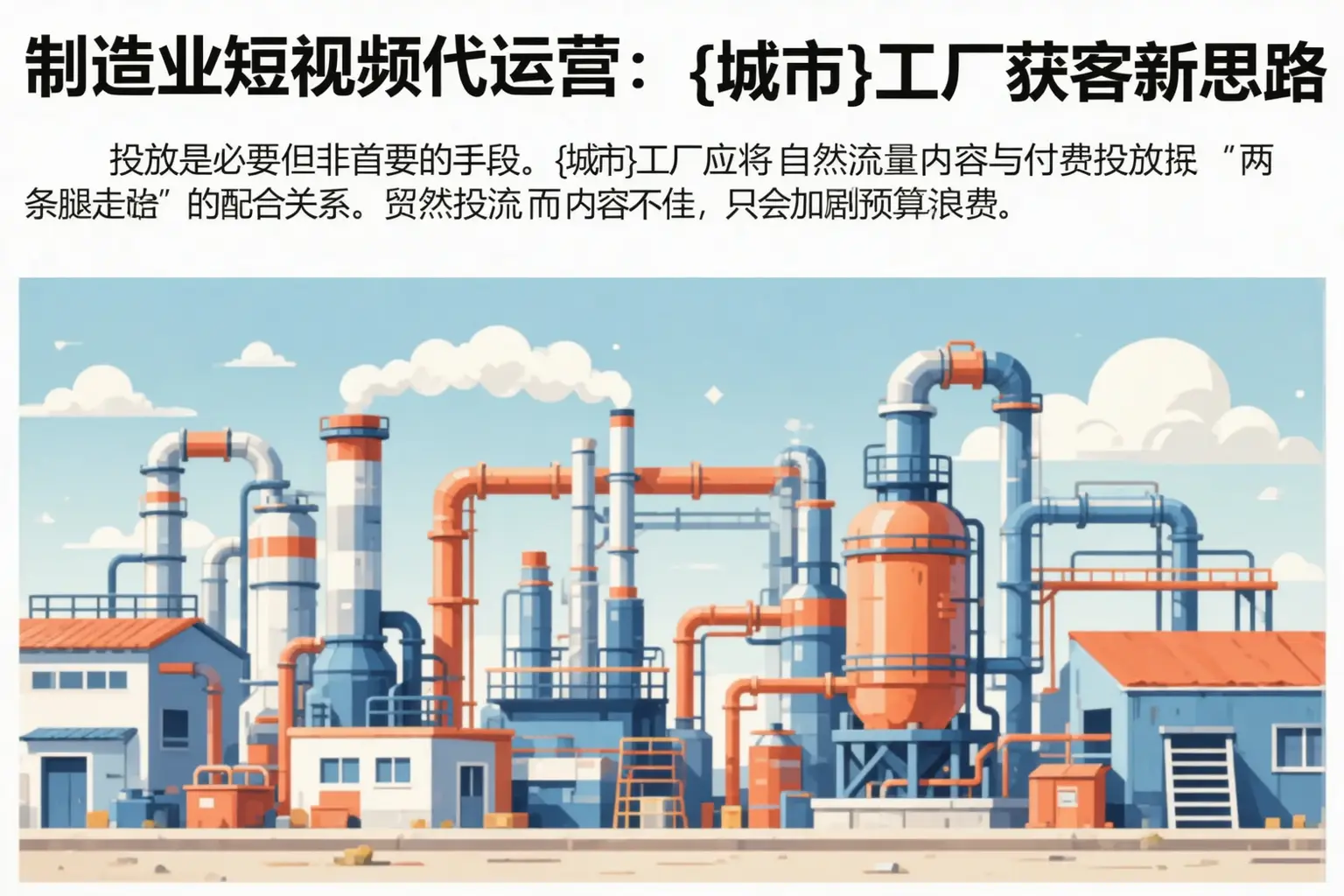 制造业短视频代运营:临清工厂获客新思路